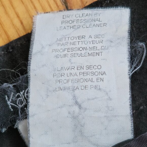 Y2K Karen Kane Lifestyle Womens High Rise Suede Leather Pants Size 8 Black Lined - Picture 5 of 11